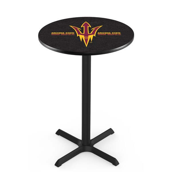 42" Blk Wrinkle Arizona State Pub Table, Pitchfork